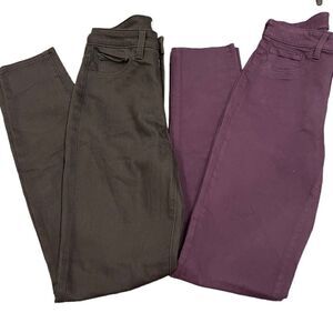 NEW L’Agence   Bundle 2 Skinny Jeans in Black And Purple .Size 25